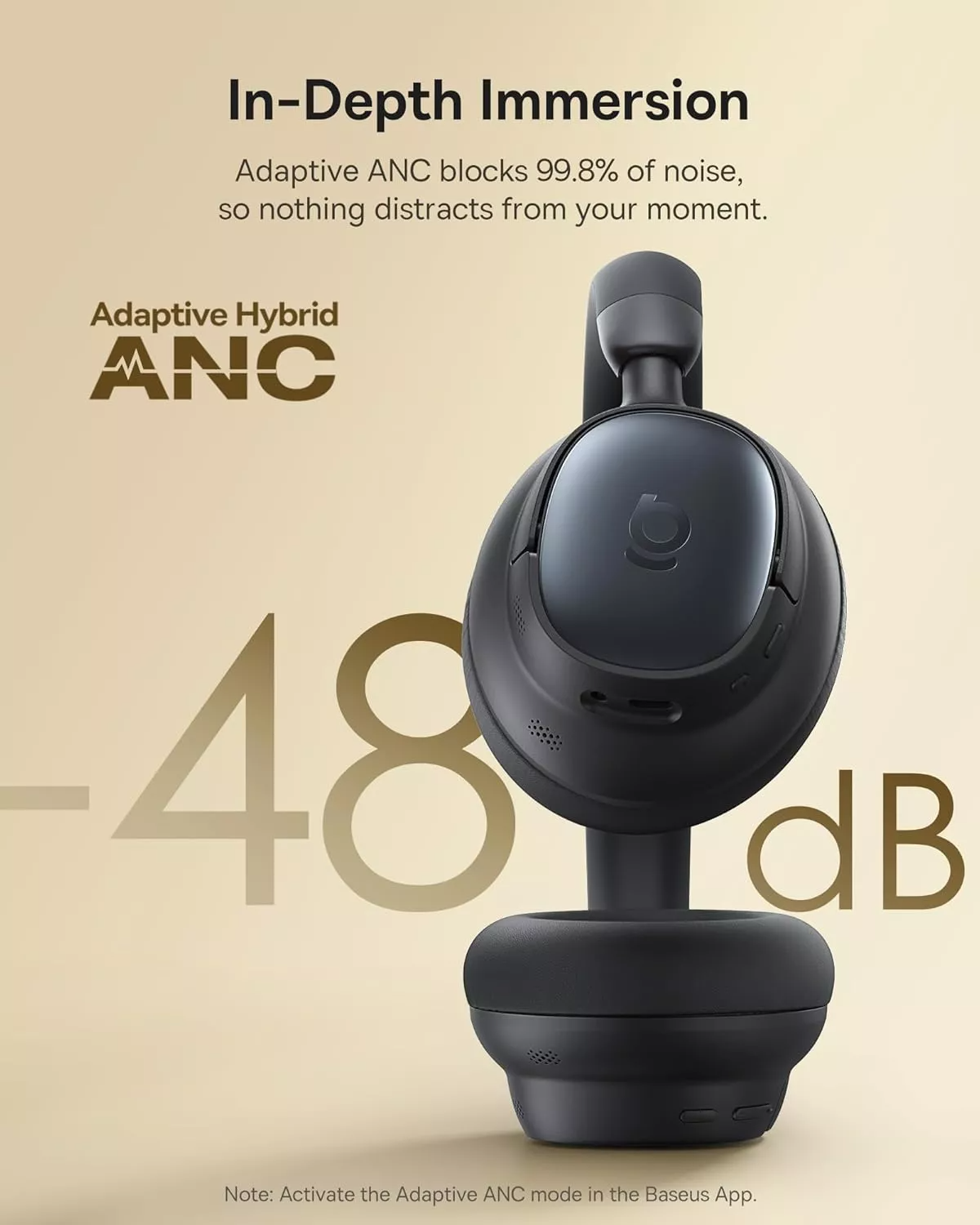 Handsfree Bluetooth Baseus Bowie Bass MH1, MultiPoint, A2DP, ANC, Černá A0203902
