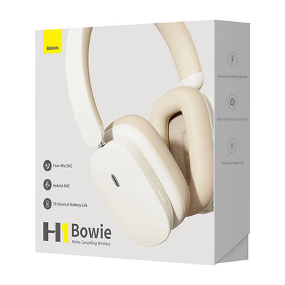 Handsfree Bluetooth Baseus Bowie H1, A2DP, ANC, Krémová NGTW230202