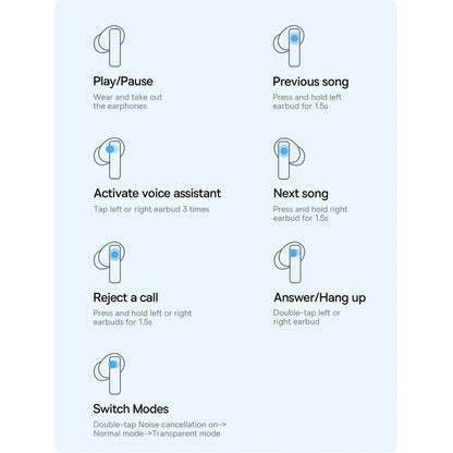 Handsfree Bluetooth Baseus Bowie M2, TWS, Bílý A00024000221-Z1