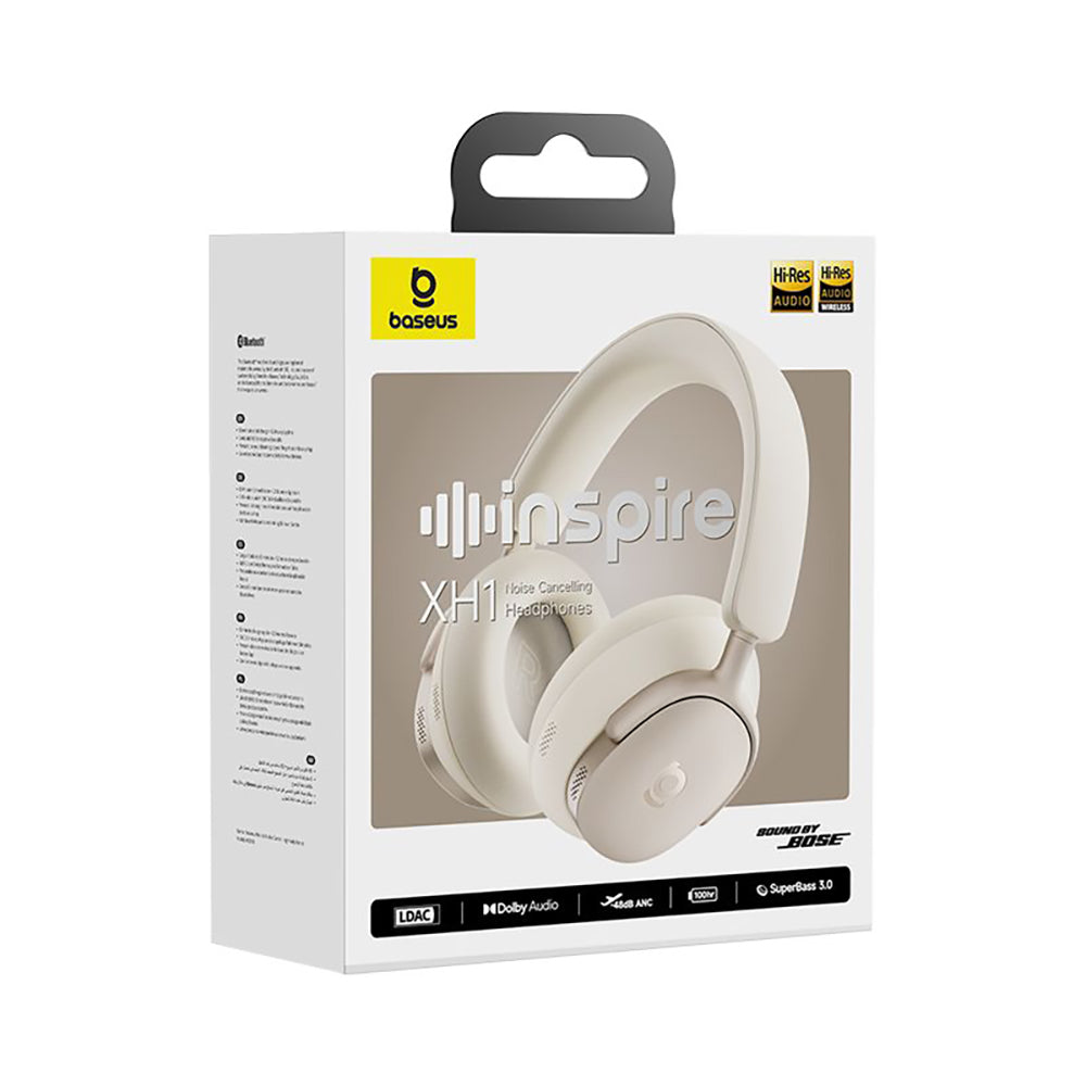Handsfree Bluetooth Baseus Inspire XH1 Sound by Bose, A2DP, ANC, Bílá A00085701233-00