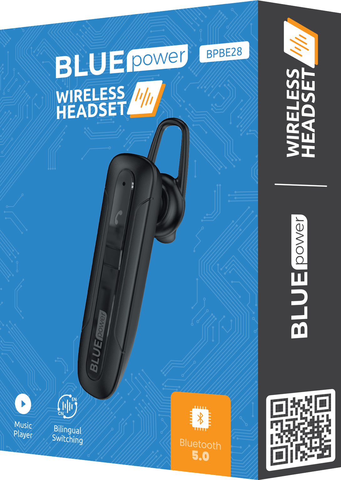 Handsfree Bluetooth Blue Power BPBE28, A2DP, černá 