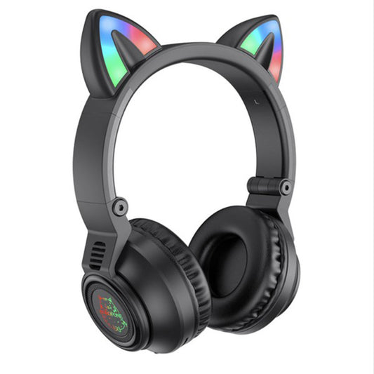 Handsfree Bluetooth Borofone BO18 Cat Ear, A2DP, Černá