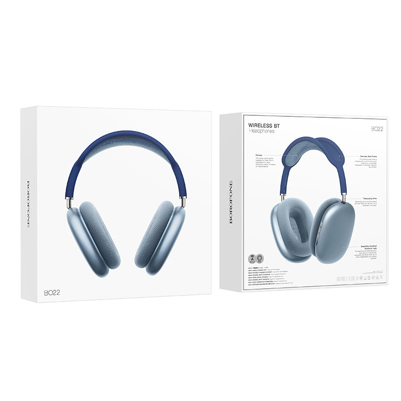 Bluetooth handsfree Borofone BO22 Elegant, A2DP, modrá