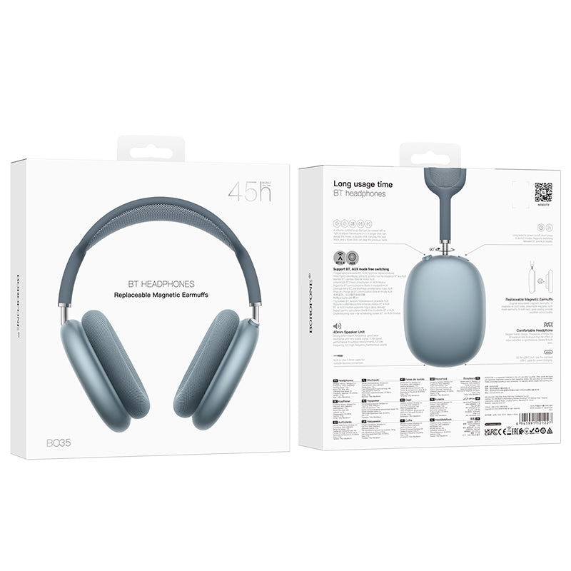 Handsfree Bluetooth Borofone BO35 Adorable, A2DP, Modrý
