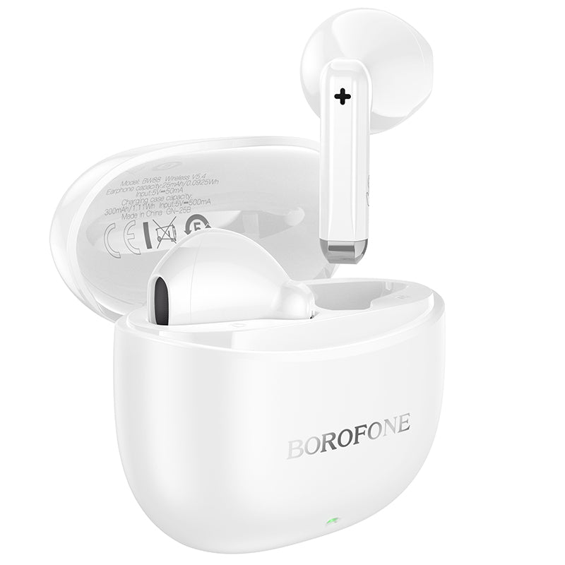 Handsfree Bluetooth Borofone BW88 Deep Rhyme, TWS, Bílá