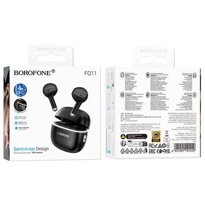 Handsfree Bluetooth Borofone FQ11 Sound, TWS, Černá