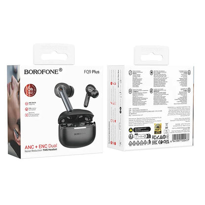 Handsfree Bluetooth Borofone FQ9 Plus Peaceful, TWS, ANC, Černá
