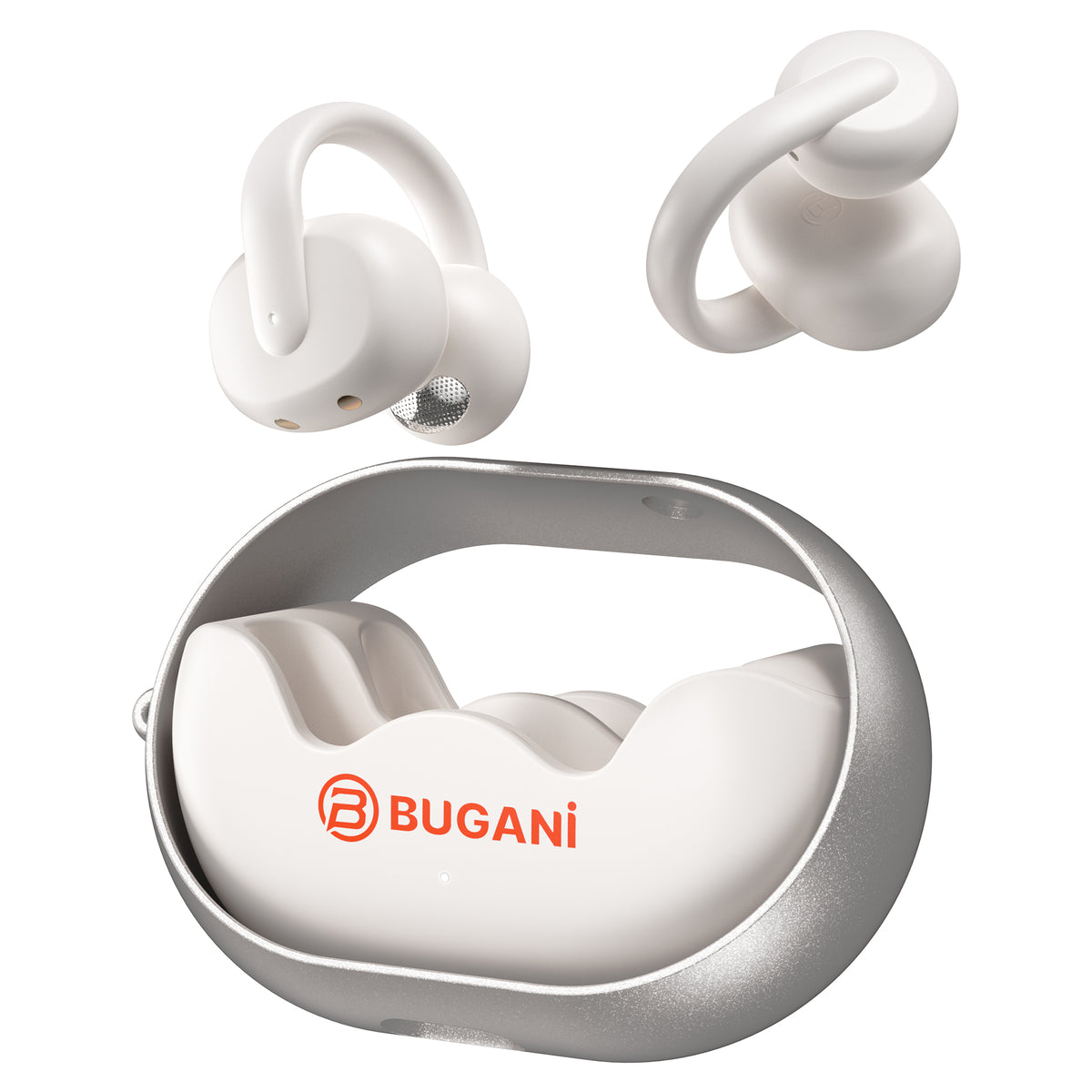 Bluetooth handsfree Bugani Clip B21, TWS, bílý