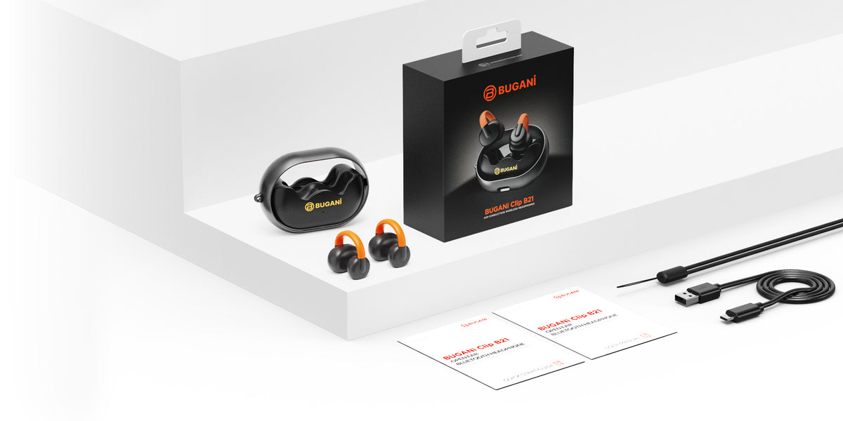 Bluetooth handsfree Bugani Clip B21, TWS, bílý