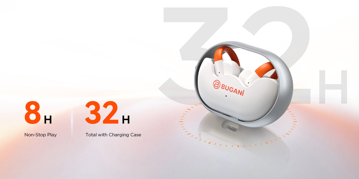 Bluetooth handsfree Bugani Clip B21, TWS, bílý