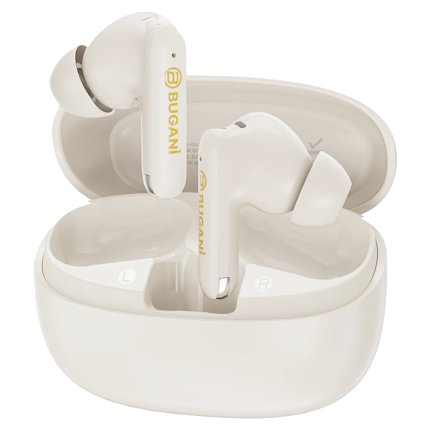 Bluetooth Handsfree Bugani Freebuds B20, TWS, ANC, Light Cream
