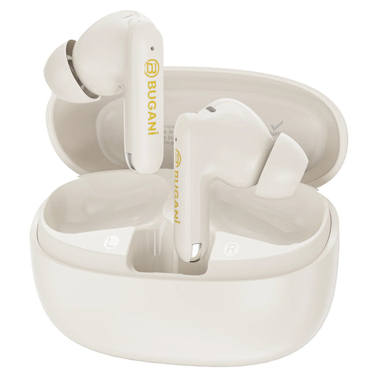 Bluetooth handsfree Bugani Freebuds B20, TWS, ANC, Světle krémová