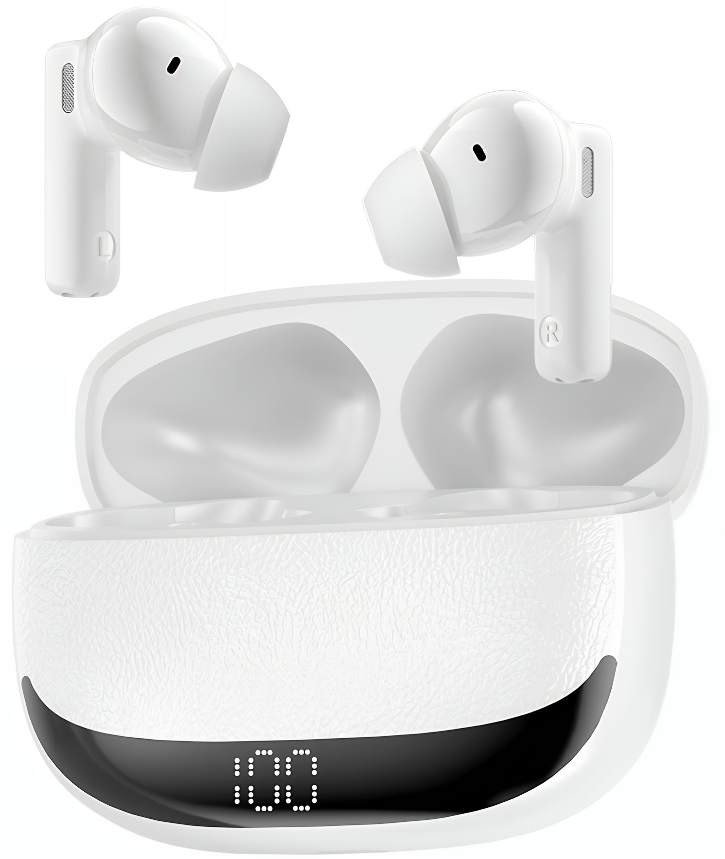Bluetooth handsfree BWOO BW40, TWS, ANC, bílá