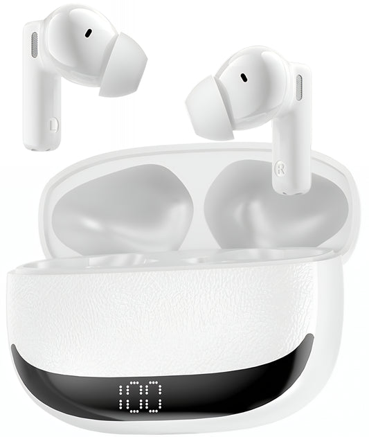 Bluetooth handsfree BWOO BW40, TWS, ANC, bílá