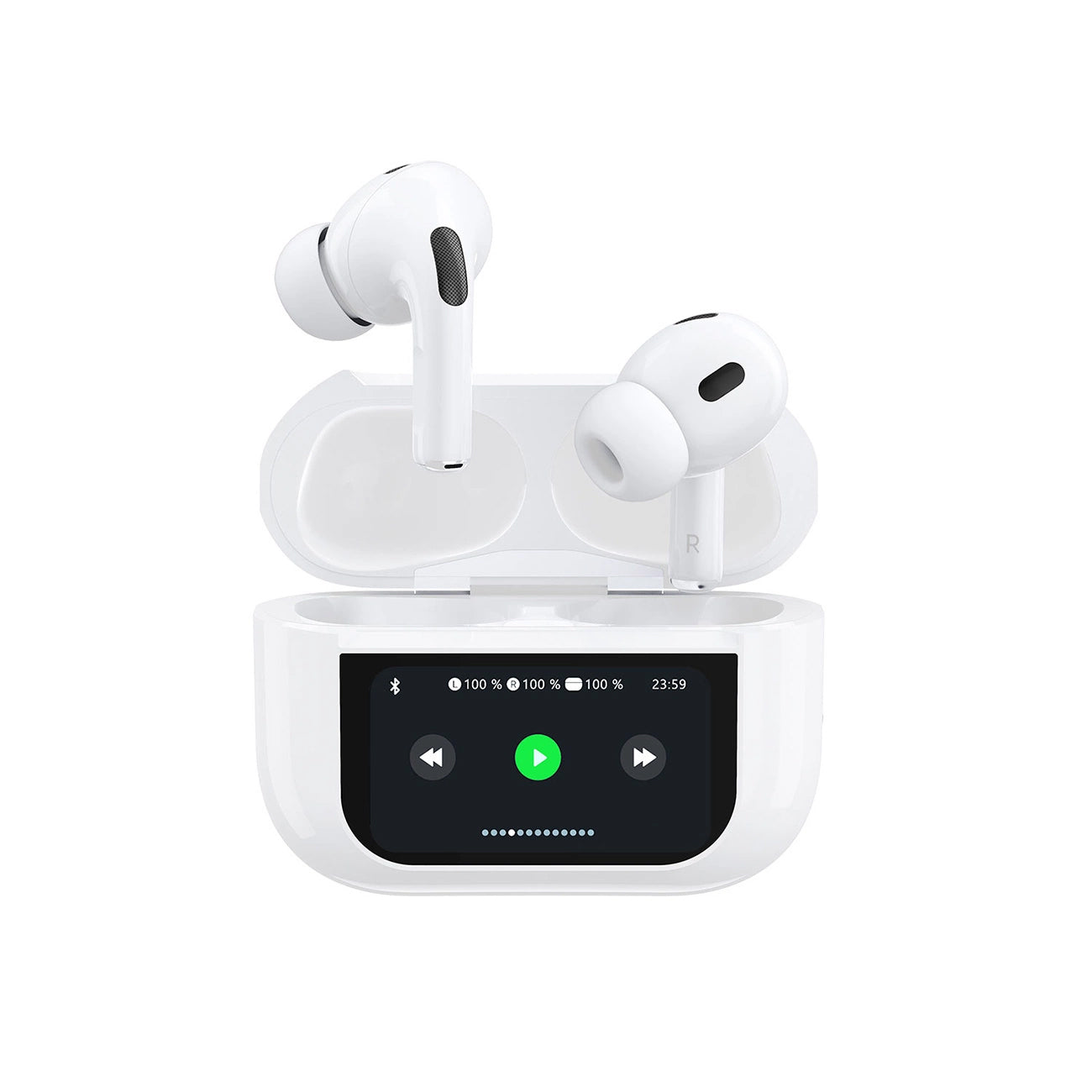 Handsfree Bluetooth Dudao U19 Display, TWS, Bílá