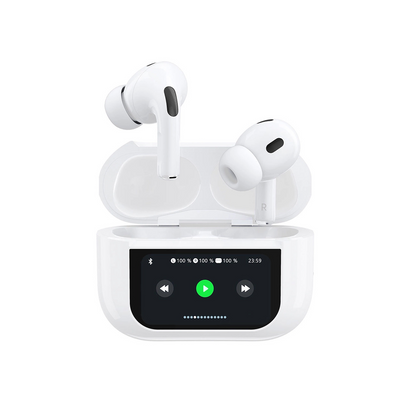 Handsfree Bluetooth Dudao U19 Display, TWS, Bílý, Znovu zabalený
