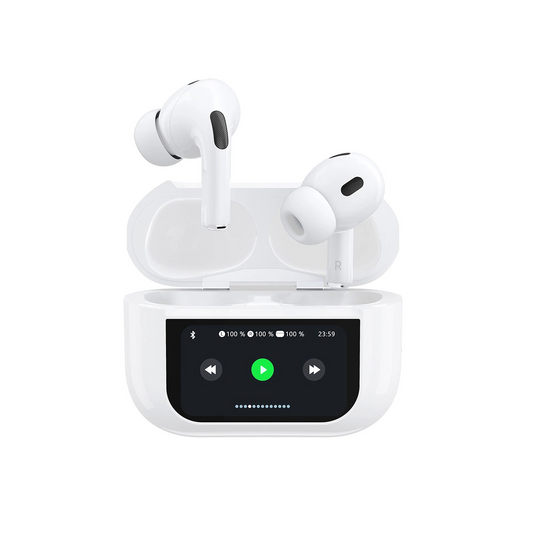 Handsfree Bluetooth Dudao U19 Display, TWS, Bílý, Znovu zabalený
