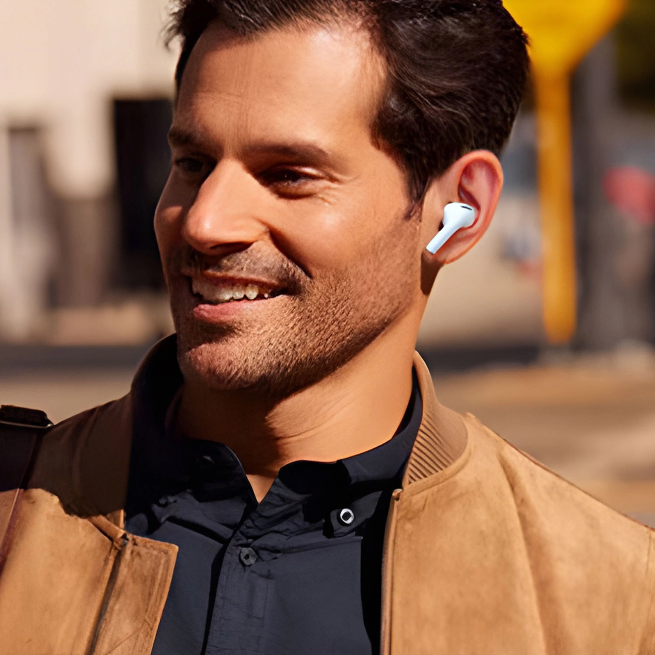 Handsfree Bluetooth Dudao U19 Display, TWS, Bílý, Znovu zabalený