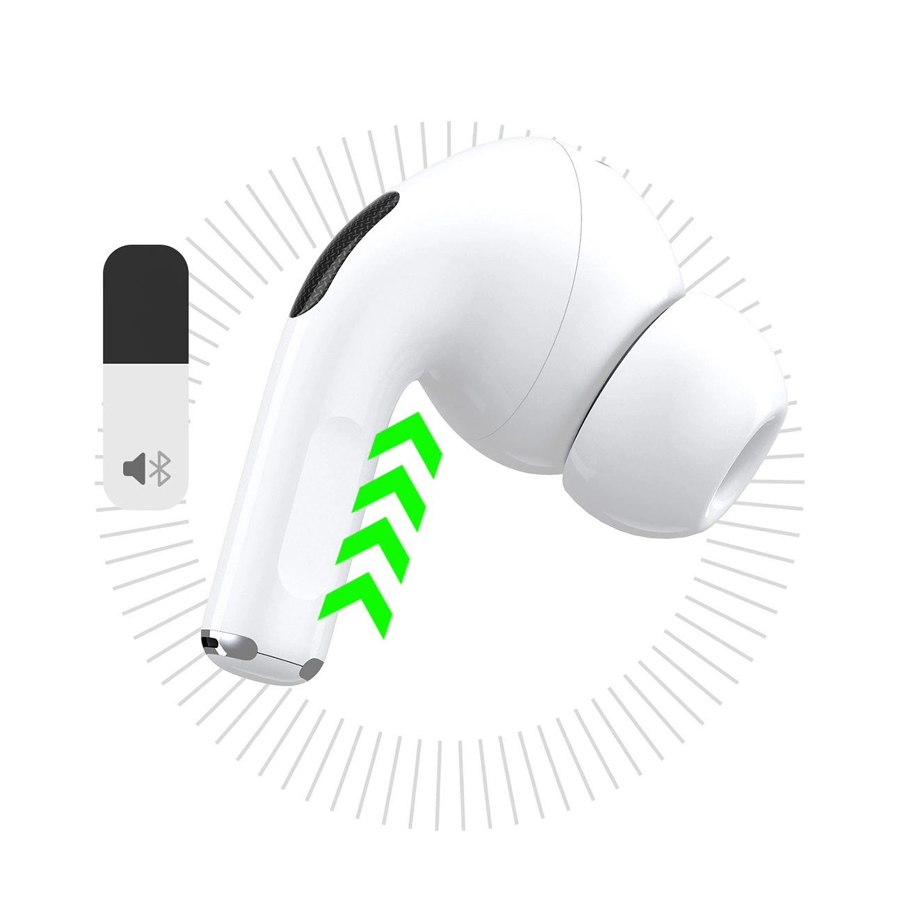 Handsfree Bluetooth Dudao U19 Display, TWS, Bílý, Znovu zabalený