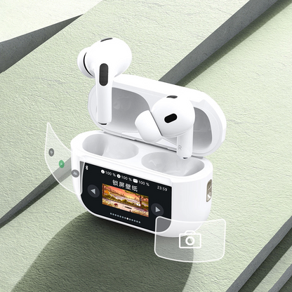 Handsfree Bluetooth Dudao U19 Display, TWS, Bílý, Znovu zabalený