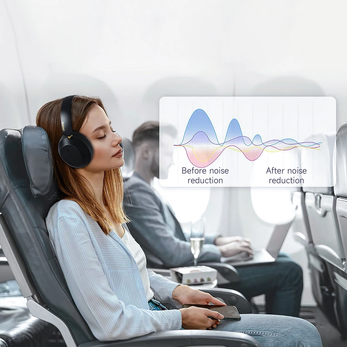 Bluetooth handsfree Dudao X22 Max, A2DP, ANC, černá
