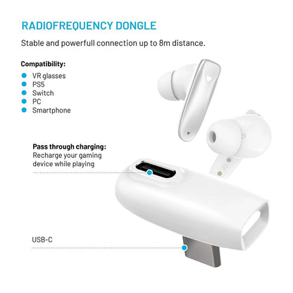 Handsfree Bluetooth Fixed Pods, TWS, Bílá