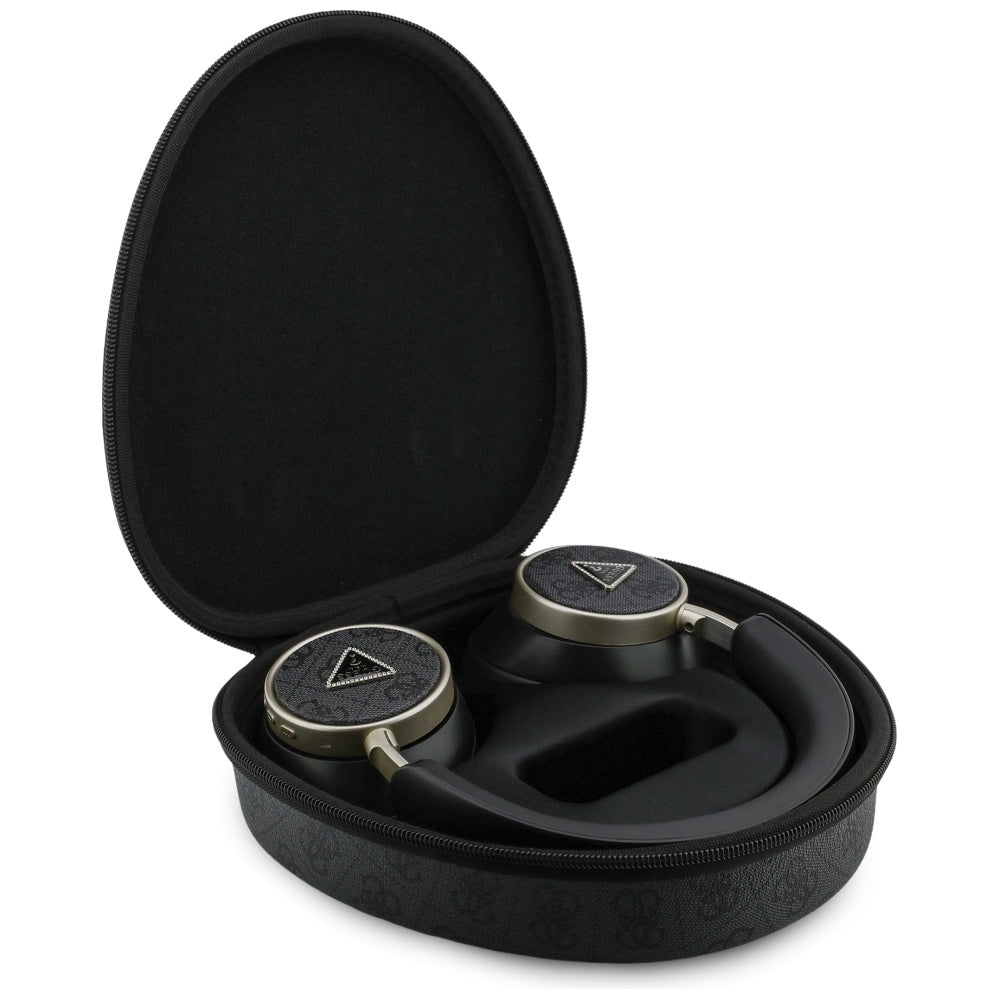 Handsfree Bluetooth Guess 4G Gold Triangle Logo, A2DP, Černá