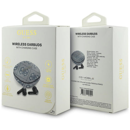 Handsfree Bluetooth Guess 4G Classic Metal Logo, TWS, Modrá