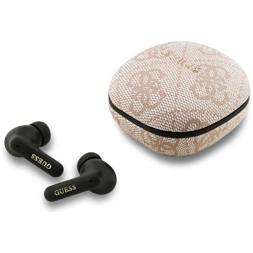 Handsfree Bluetooth Guess 4G Classic Metal Logo, TWS, Růžová