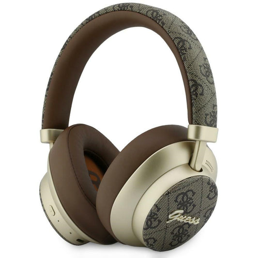 Handsfree Bluetooth Guess 4G Gold Script Metal, A2DP, Hnědá
