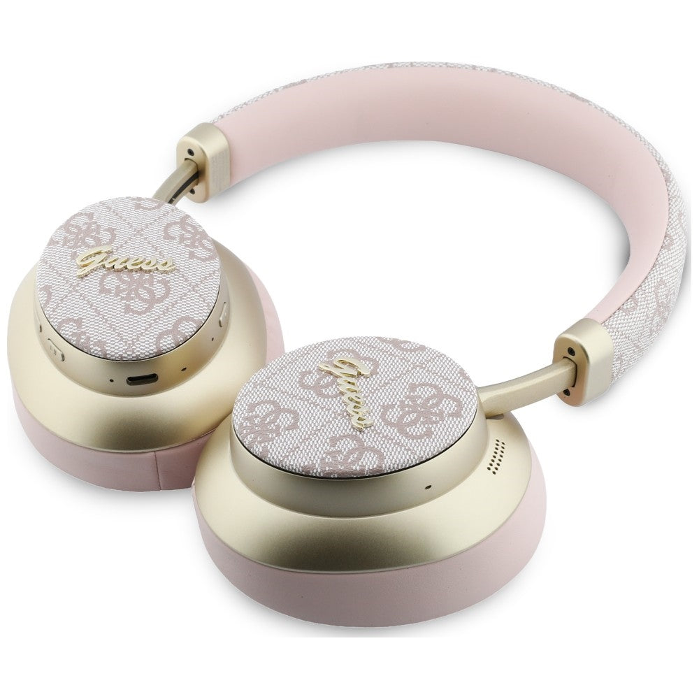 Handsfree Bluetooth Guess 4G Gold Script Metal, A2DP, Růžová