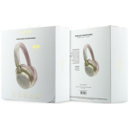 Handsfree Bluetooth Guess 4G Gold Script Metal, A2DP, Růžová
