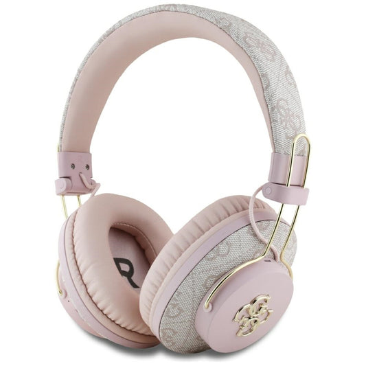 Handsfree Bluetooth Guess 4G Metal Logo, A2DP, Růžová