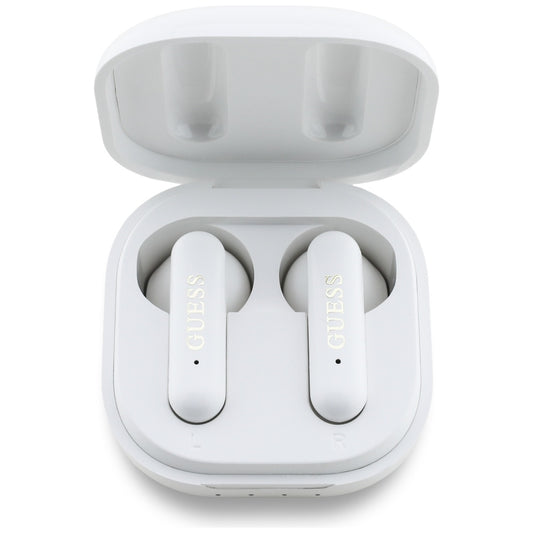 Handsfree Bluetooth Guess 4G Metal Logo, TWS, Bílý