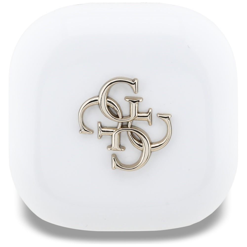 Handsfree Bluetooth Guess 4G Metal Logo, TWS, Bílý