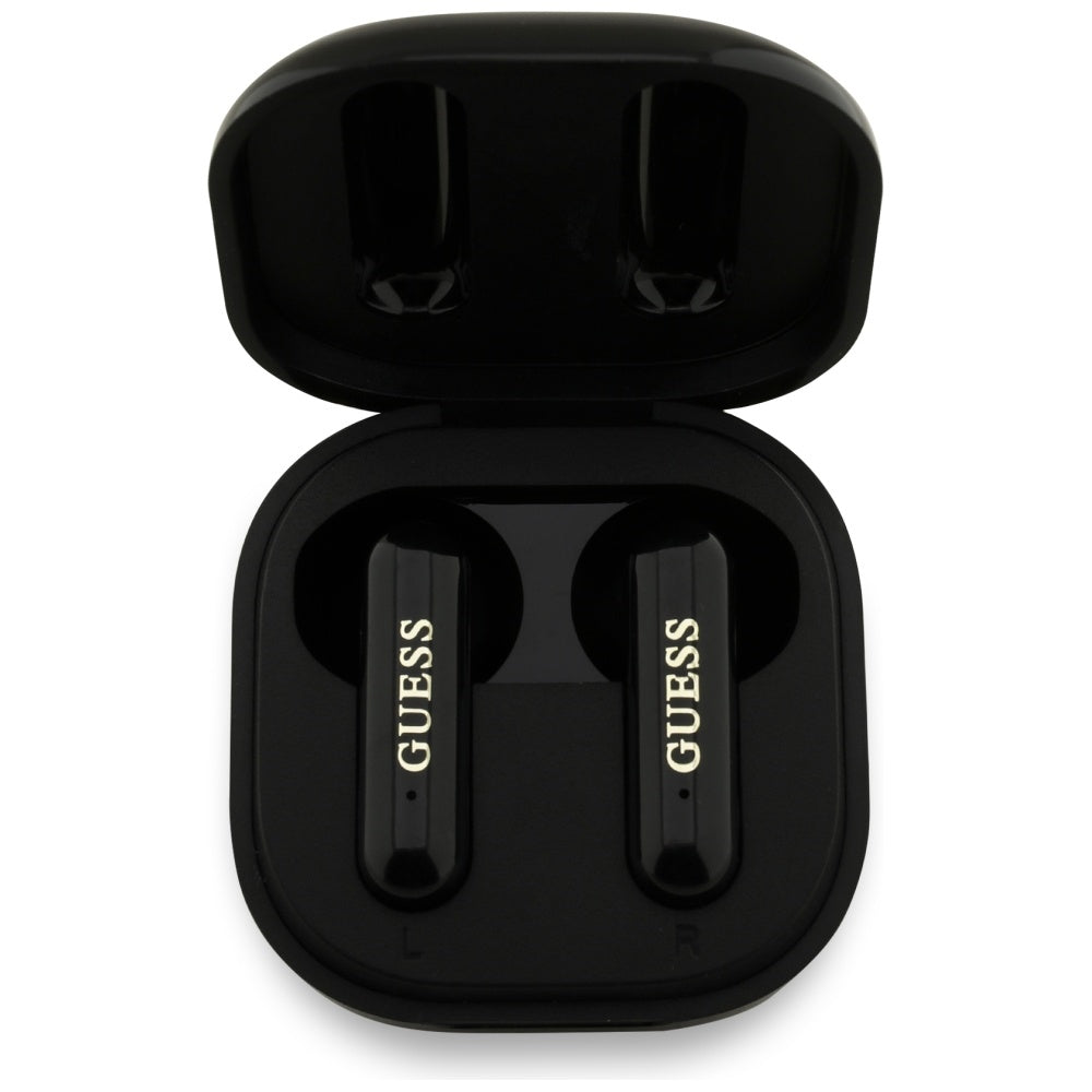 Handsfree Bluetooth Guess 4G Metal Logo, TWS, Černá