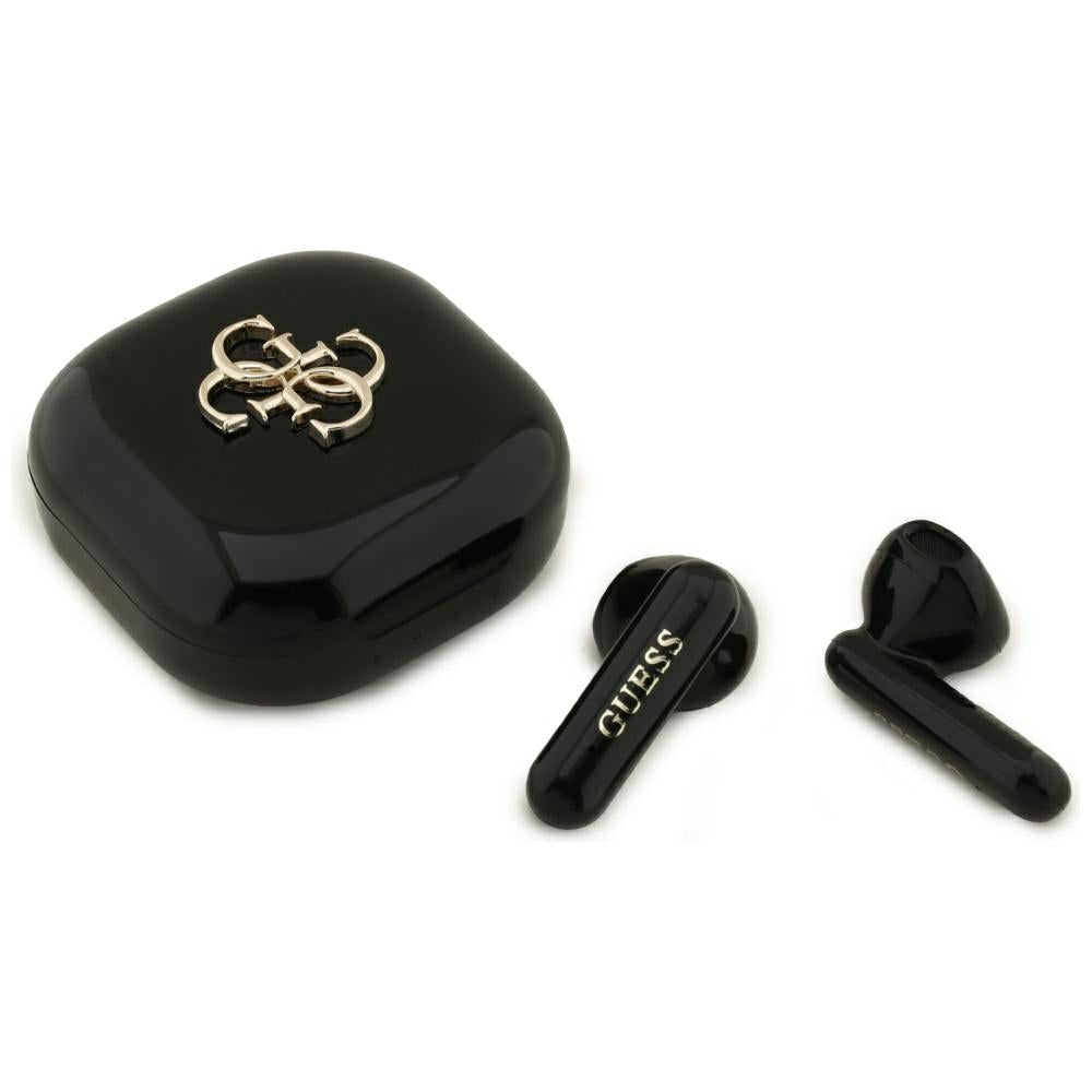 Handsfree Bluetooth Guess 4G Metal Logo, TWS, Černá