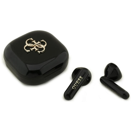 Handsfree Bluetooth Guess 4G Metal Logo, TWS, Černá
