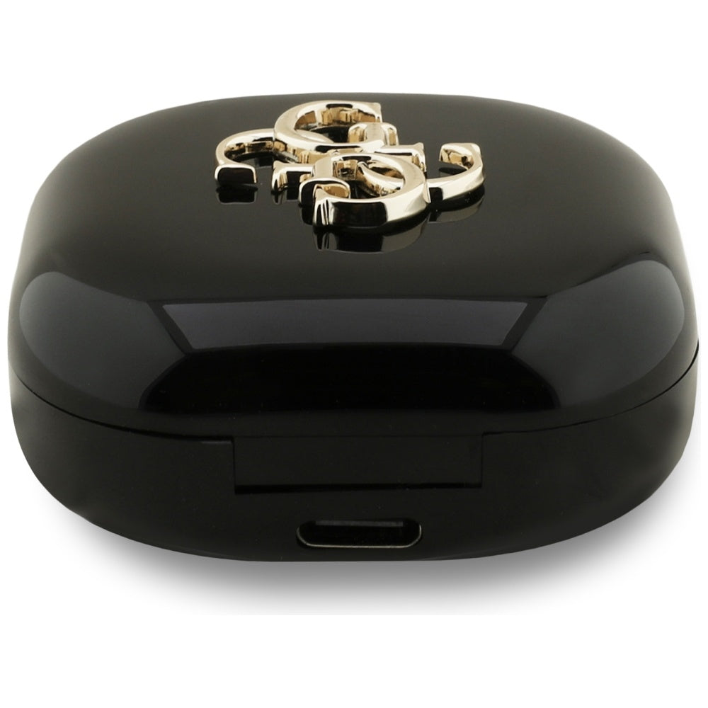Handsfree Bluetooth Guess 4G Metal Logo, TWS, Černá
