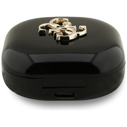 Handsfree Bluetooth Guess 4G Metal Logo, TWS, Černá
