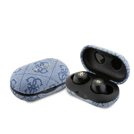 Handsfree Bluetooth Guess 4G Metal, TWS, Modrá