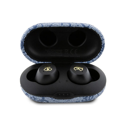 Handsfree Bluetooth Guess 4G Metal, TWS, Modrá