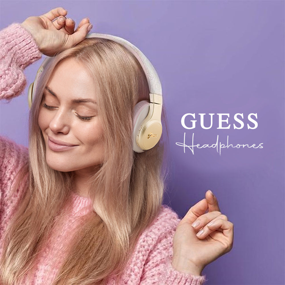 Handsfree Bluetooth Guess 4G Tone on Tone Script Logo, A2DP, Růžový