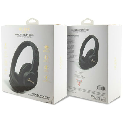 Handsfree Bluetooth Guess 4G Tone on Tone Script Logo, A2DP, Černá