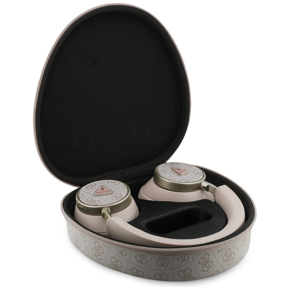 Handsfree Bluetooth Guess 4G Gold Triangle Logo, A2DP, Růžový