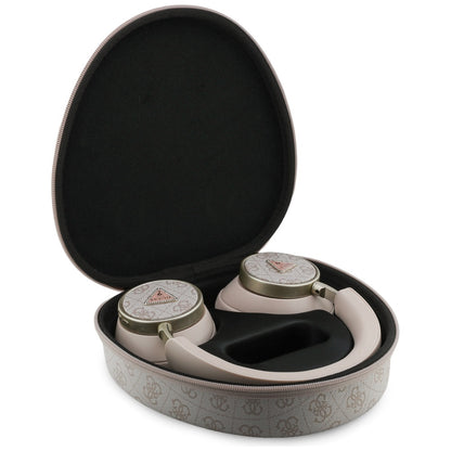 Handsfree Bluetooth Guess 4G Gold Triangle Logo, A2DP, Růžový