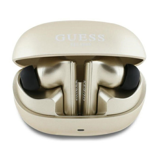 Handsfree Bluetooth Guess Capsule Printed Logo, TWS, ANC, Zlatý