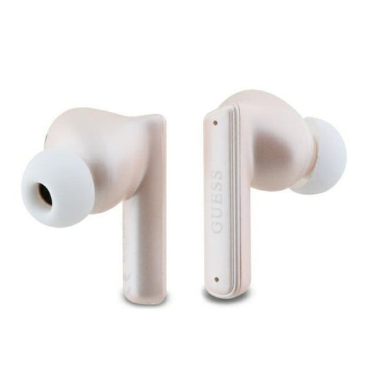 Handsfree Bluetooth Guess Capsule Printed Logo, TWS, ANC, Růžová