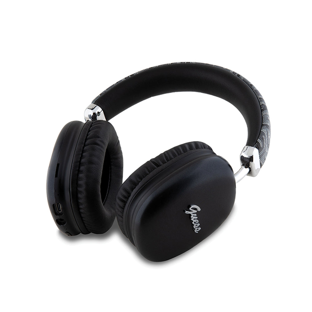 Handsfree Bluetooth Guess GCube Metallic Script Logo, A2DP, Černá