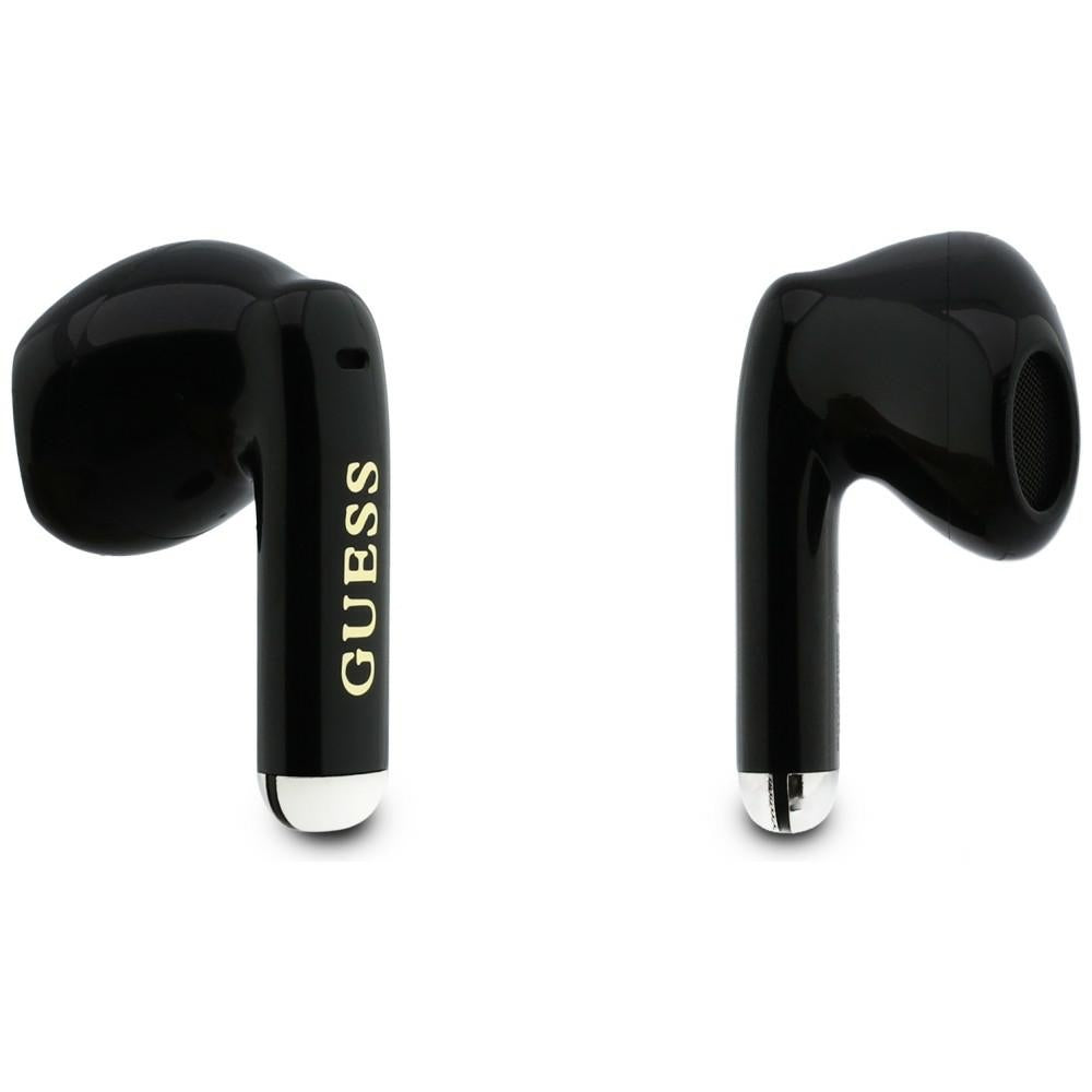 Handsfree Bluetooth Guess Glossy Gold Line Classic, TWS, Černá